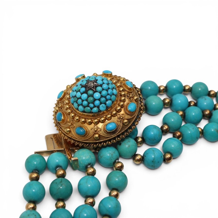 Necklace, Etruscan Style, 19th Century-photo-3