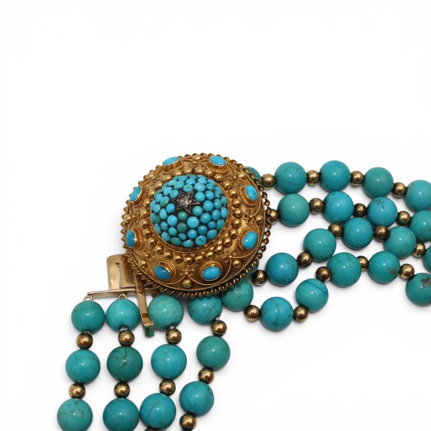 Necklace, Etruscan Style, 19th Century-photo-4