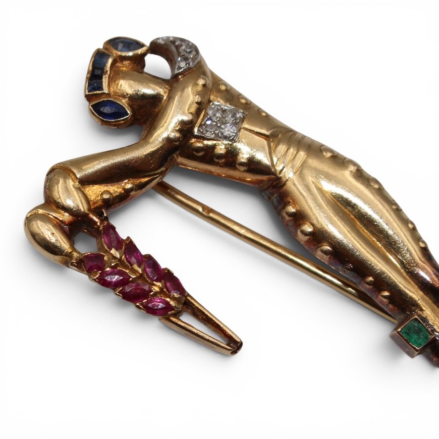 Broche Art Deco, Matador-photo-3