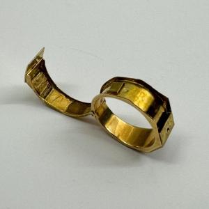 Biedermeier (1780-1850) Ring A Secret Gold  