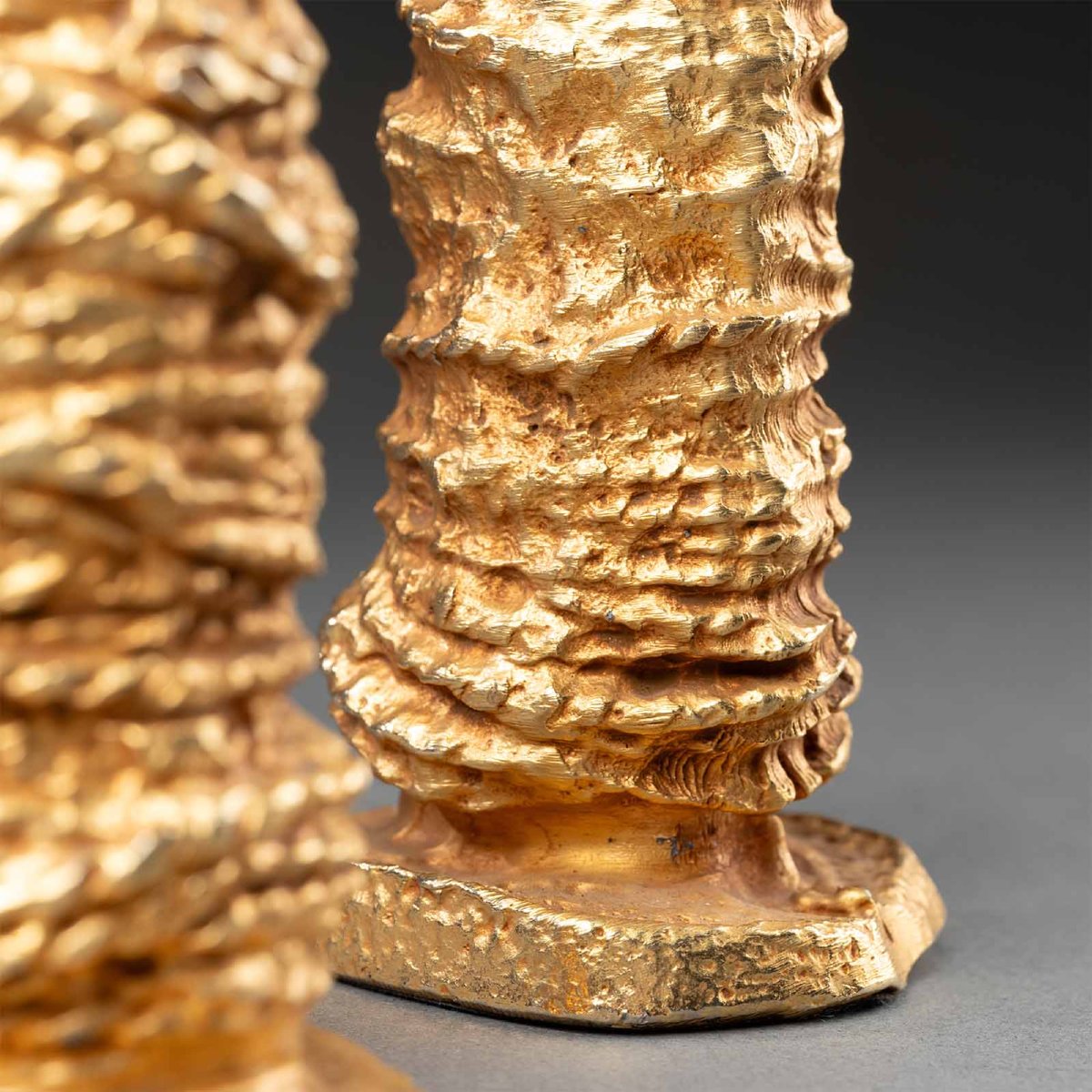 Pair Of Sculptural Candlesticks By Pierre Casenove For Fondica-photo-2