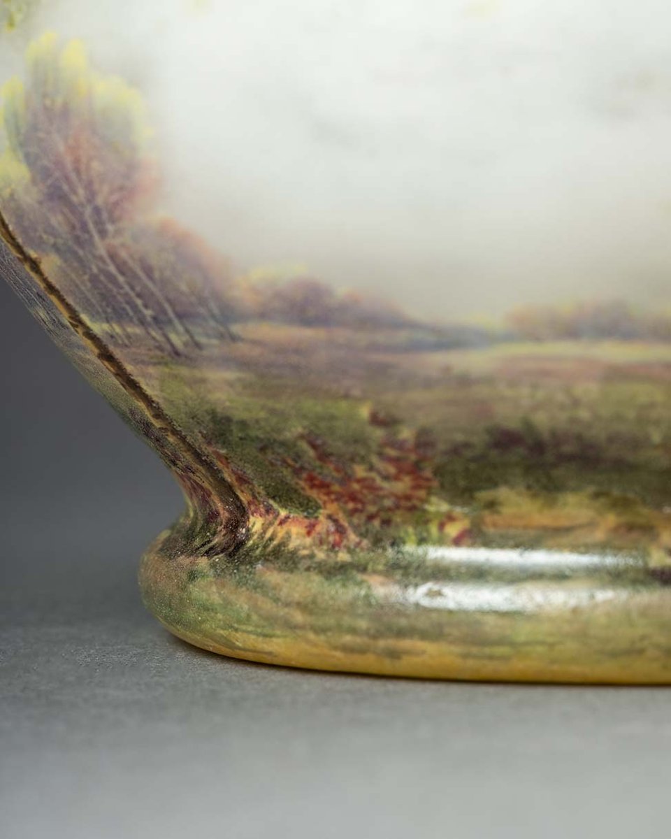 Daum Jewelry Box In Frosted Enameled Glass – Circa 1900-photo-1