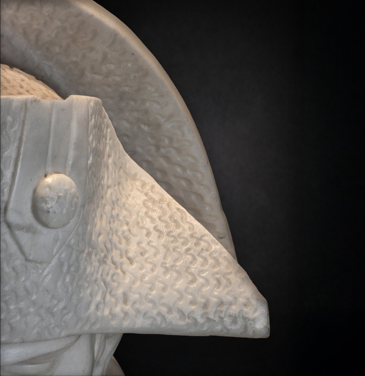 Important Bust Of Napoleon Bonaparte In Carrara Marble-photo-3