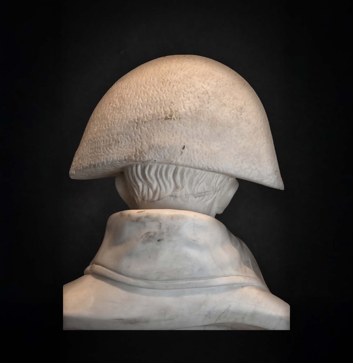 Important Bust Of Napoleon Bonaparte In Carrara Marble-photo-2