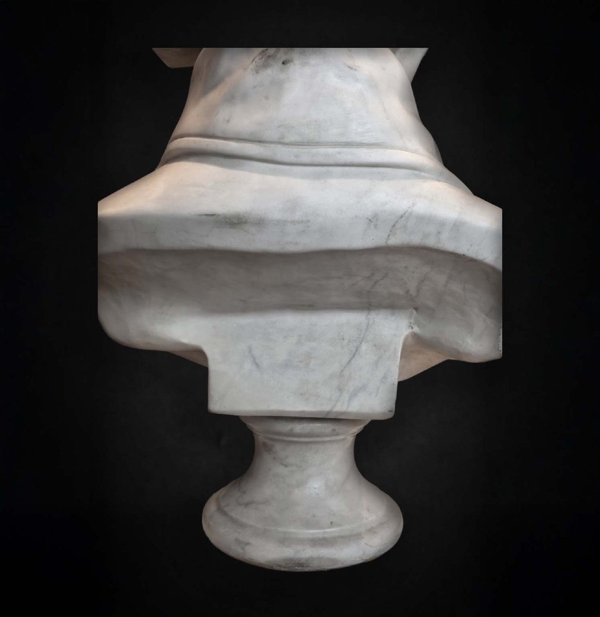 Important Bust Of Napoleon Bonaparte In Carrara Marble-photo-3