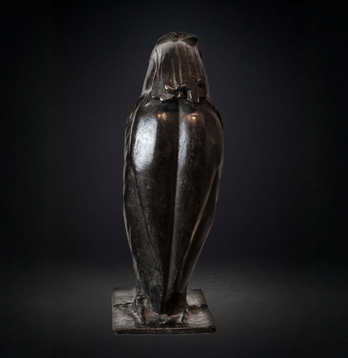 Bird Sculpture In Patinated Bronze Signed A. Bossi-photo-3