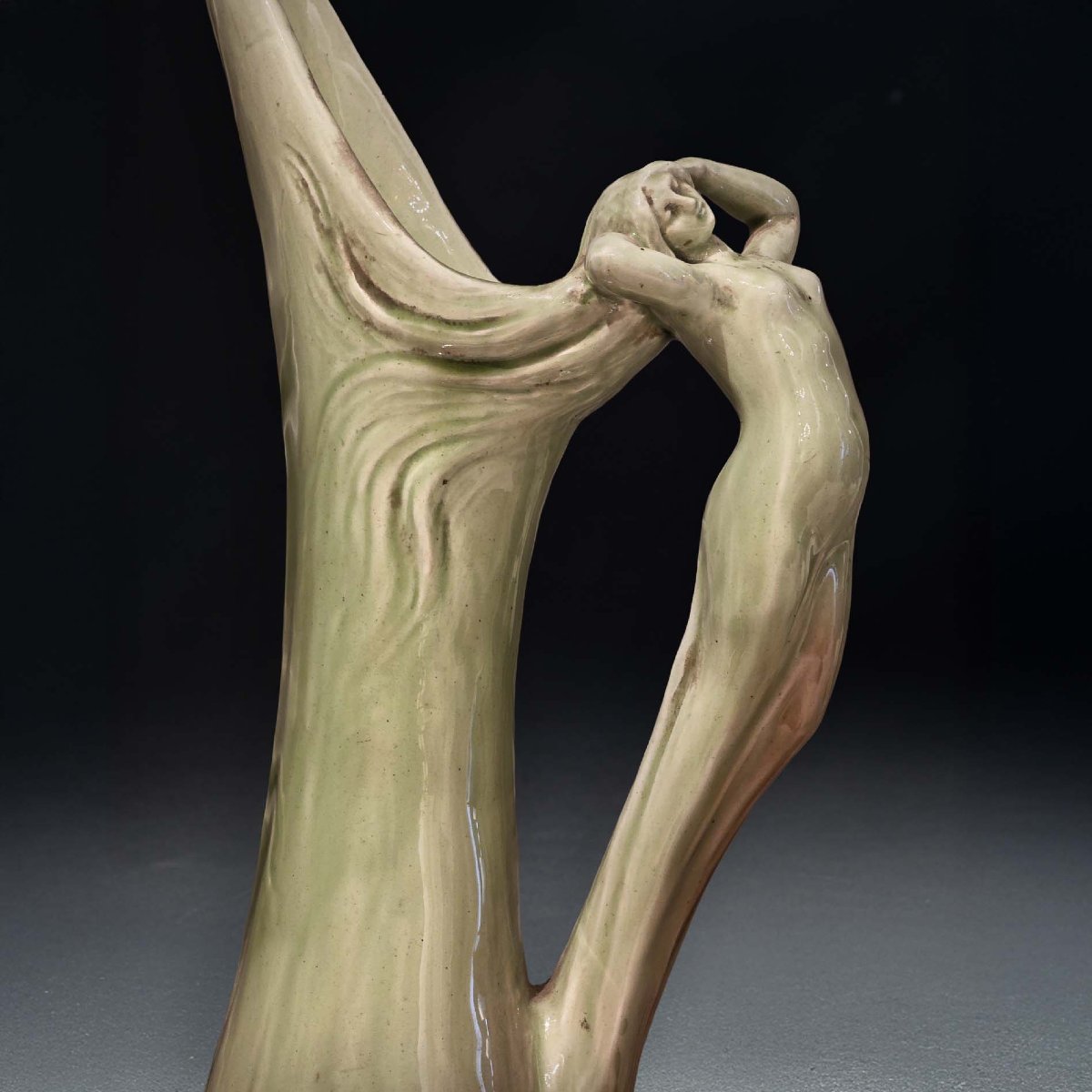 Jérôme Massier - Pair Of Large Art Nouveau Earthenware Vases / Pitchers-photo-2