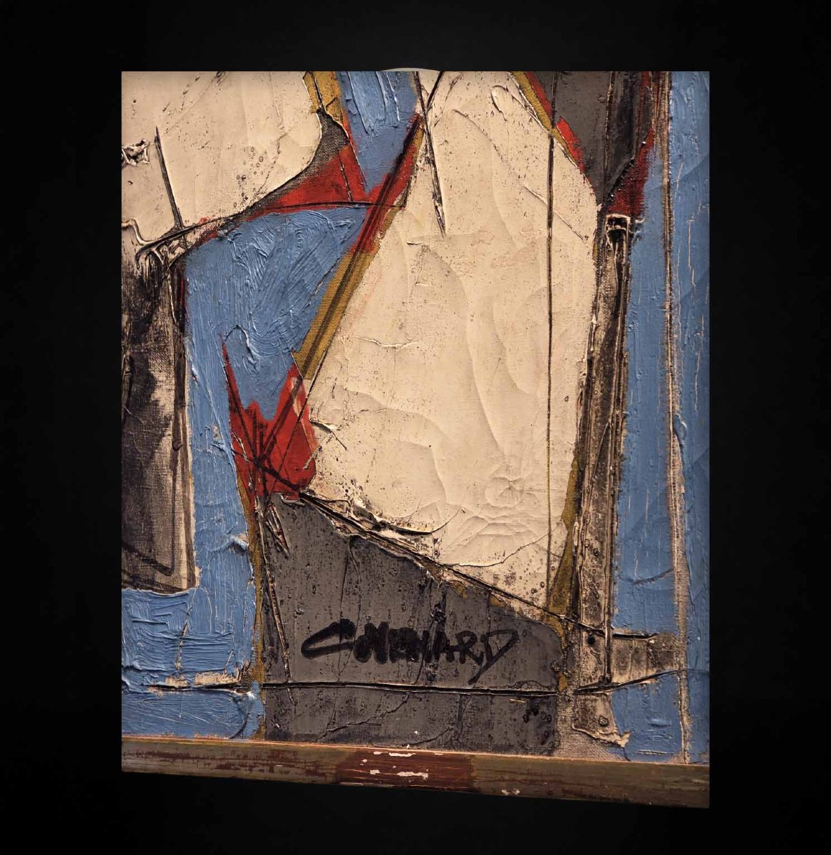 Claude Vénard (1913–1999) – Vue d’un port – Huile sur toile-photo-3