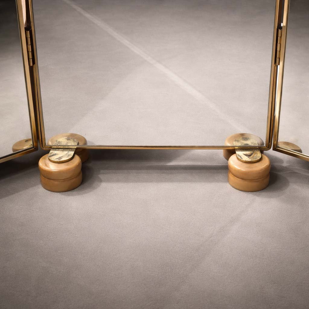 Miroir triptyque “Alain Delon” de la Maison Jansen – Vers 1970-photo-2