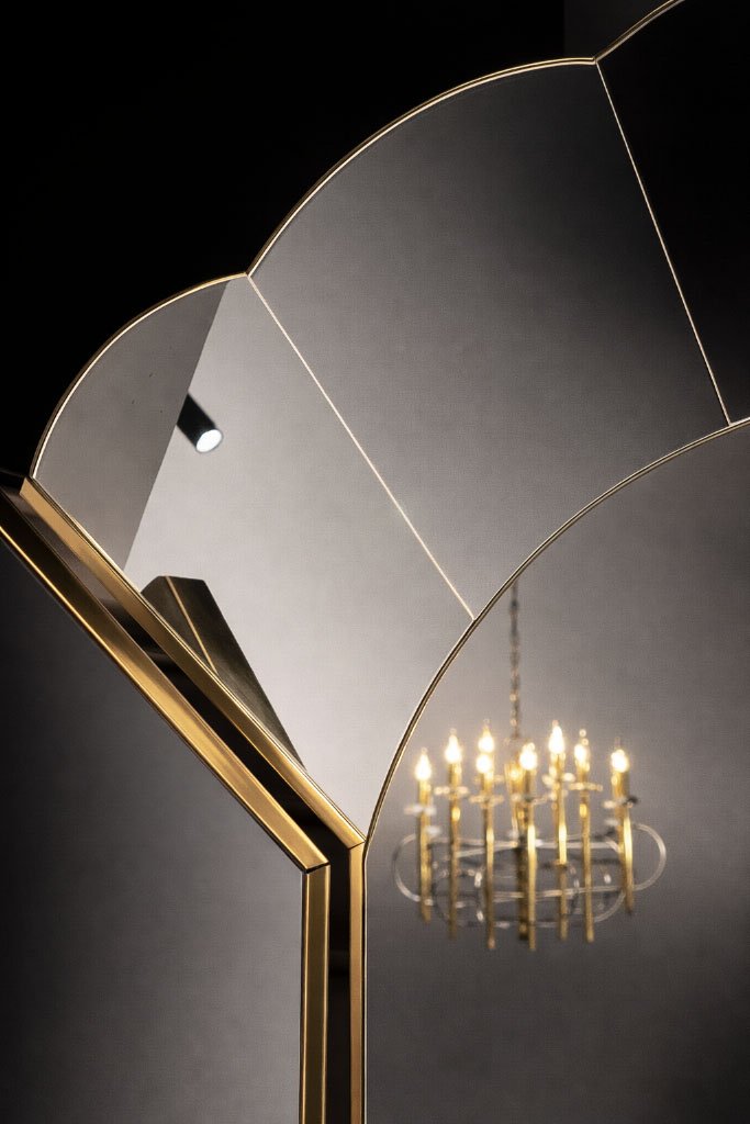 Miroir triptyque “Alain Delon” de la Maison Jansen – Vers 1970-photo-4