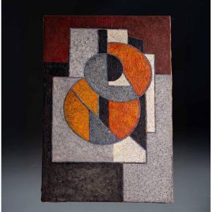 Peinture sur toile abstraite de Gilbert Thévenot