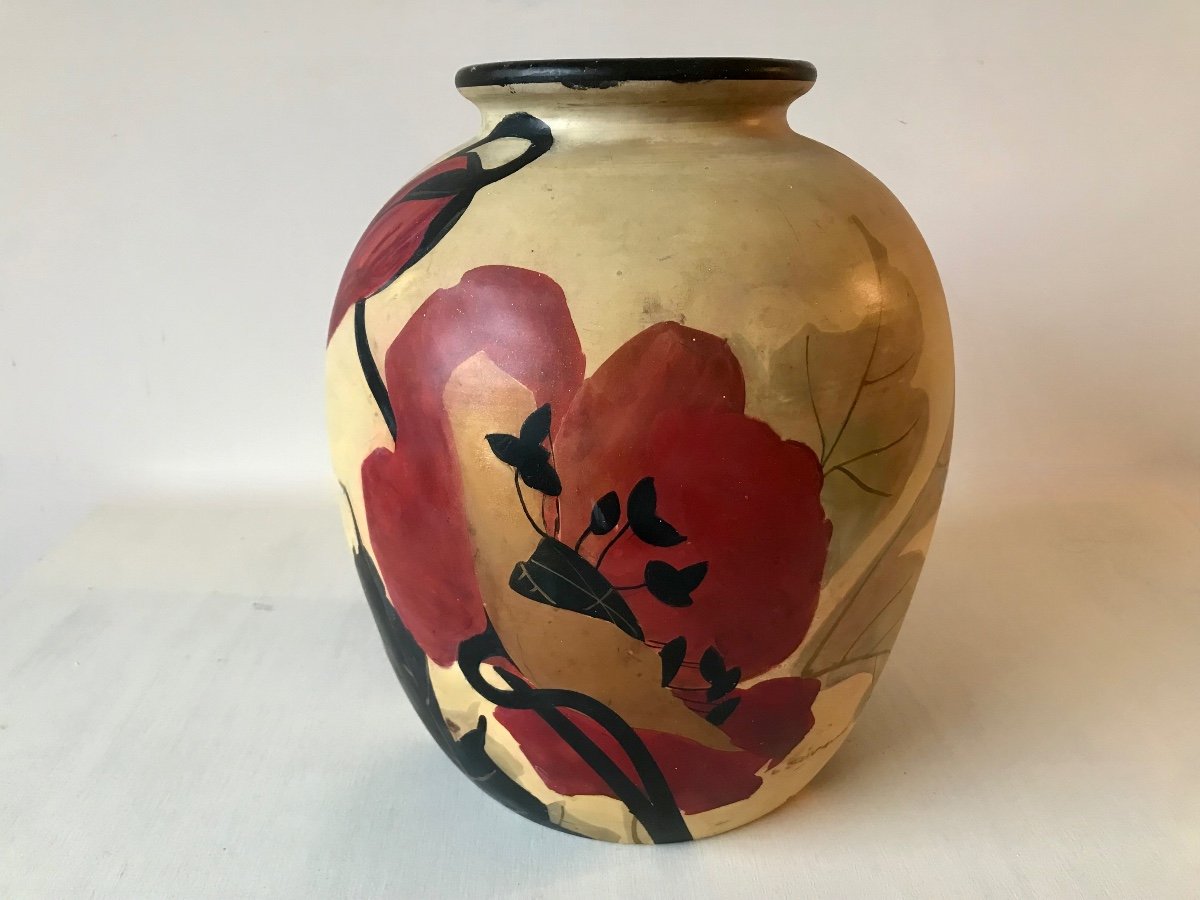 Ceramic Vase By Louis Giraud, Vallauris, Circa 1940.-photo-2