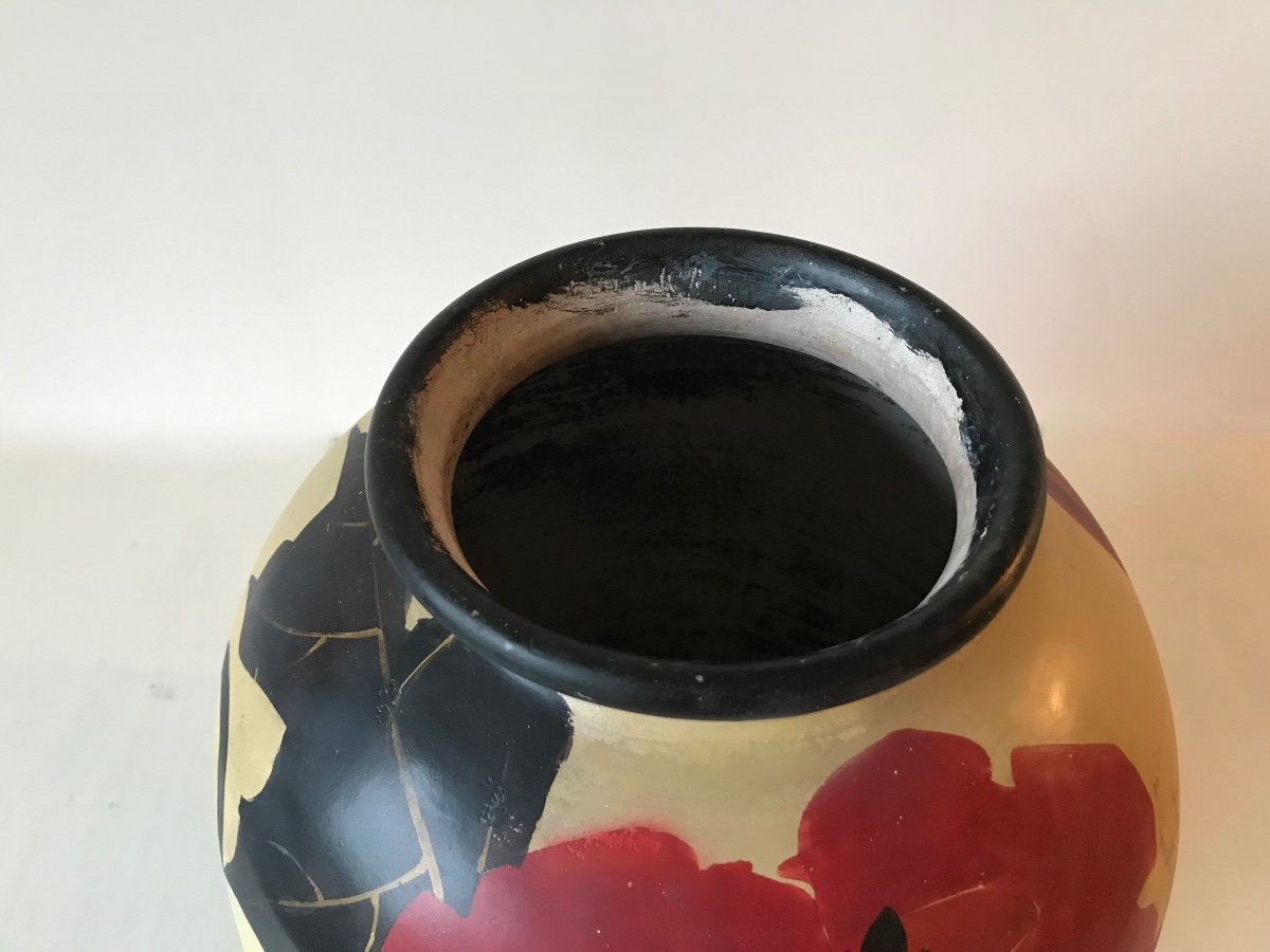Ceramic Vase By Louis Giraud, Vallauris, Circa 1940.-photo-4