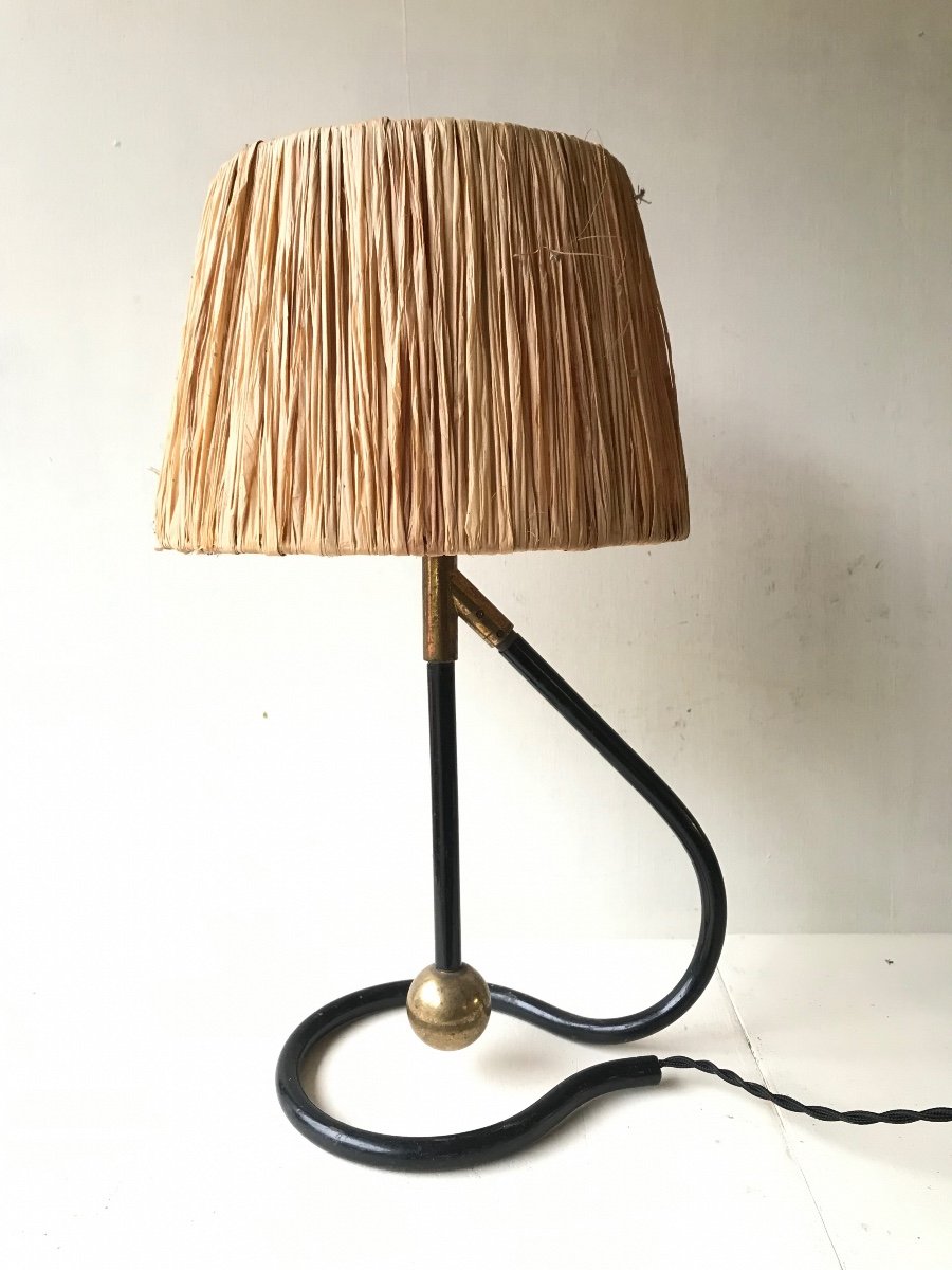 Scandinavian Lamp In Brass And Metal By Kaare Klint, Denmark, Circa 1950.