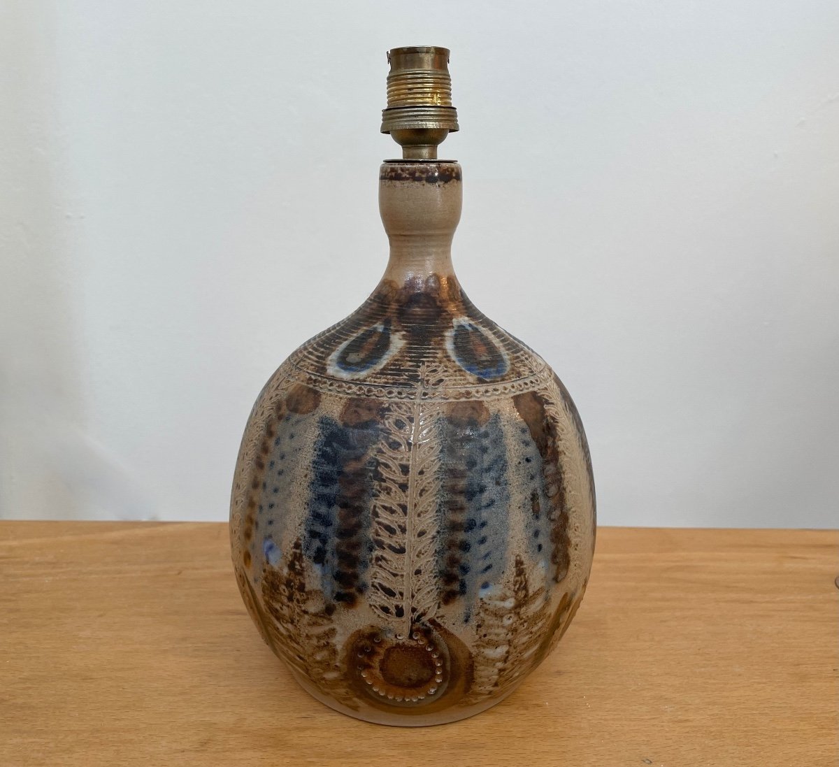 Ceramic Lamp By Jean-claude Courjault, La Cerisaie, Circa 1970.-photo-3