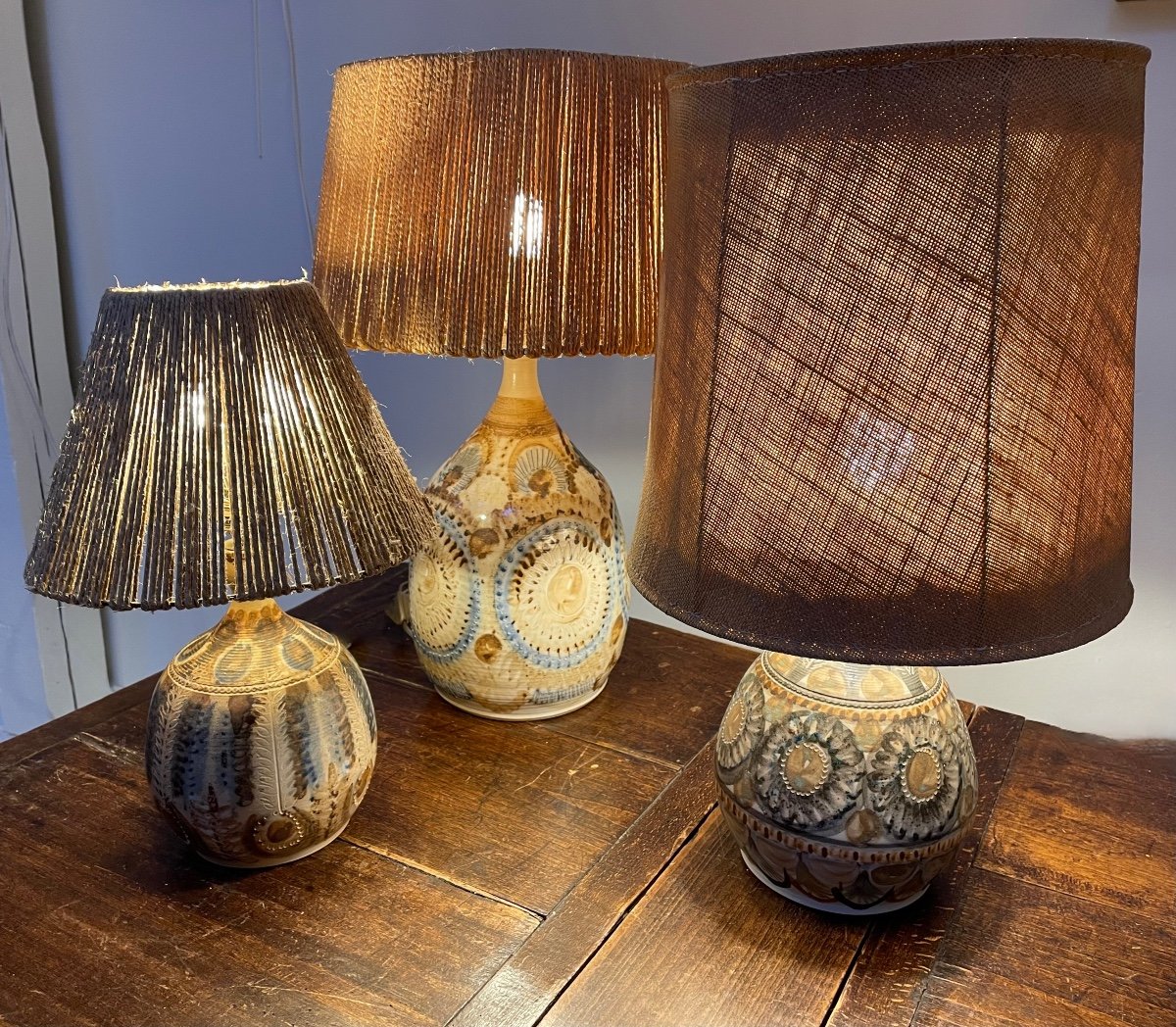 Ceramic Lamp By Jean-claude Courjault, La Cerisaie, Circa 1970.-photo-5