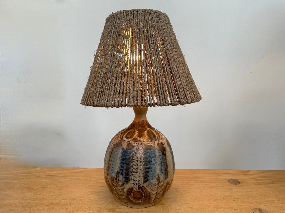Ceramic Lamp By Jean-claude Courjault, La Cerisaie, Circa 1970.