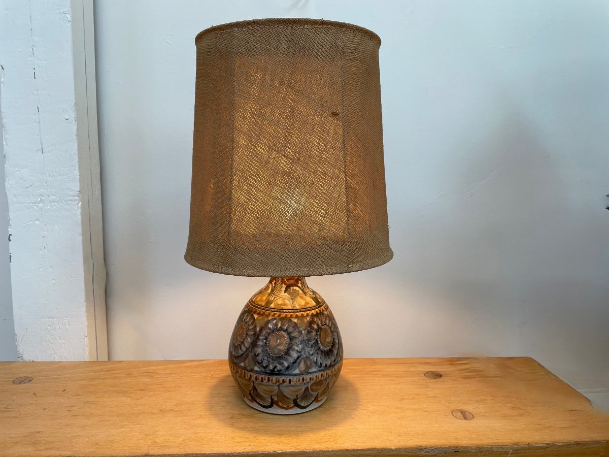 Ceramic Lamp By Jean-claude Courjault, La Cerisaie, Circa 1970.-photo-3