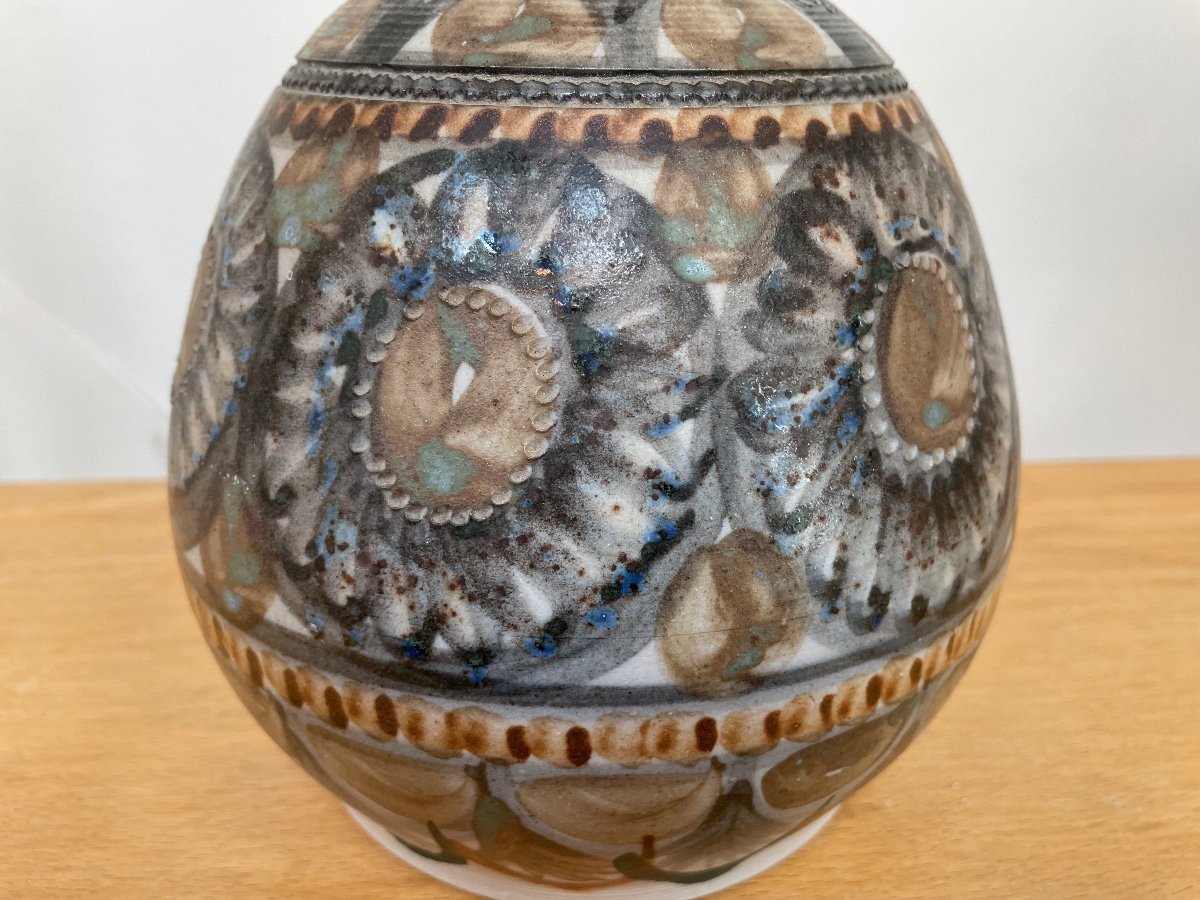 Ceramic Lamp By Jean-claude Courjault, La Cerisaie, Circa 1970.-photo-1