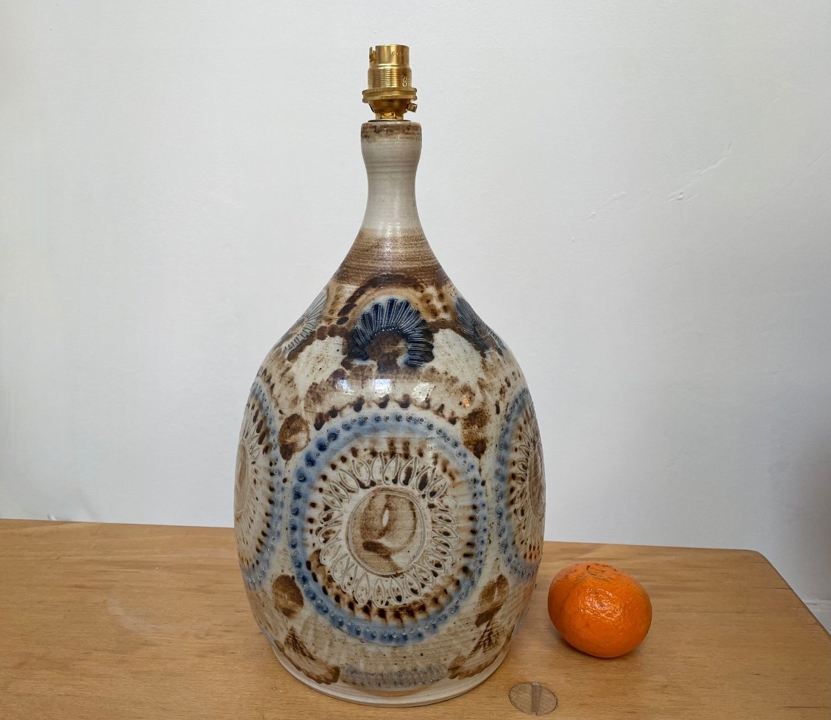 Ceramic Lamp By Jean-claude Courjault, La Cerisaie, Circa 1970.-photo-3