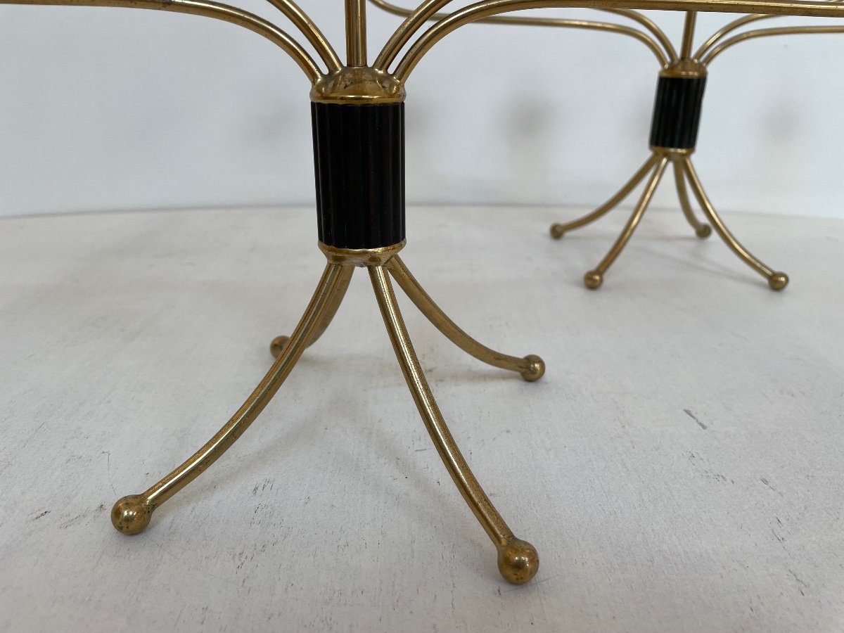 Pair Of Scandinavian Brass Candlesticks, Circa 1960.-photo-2