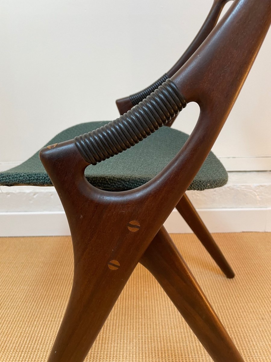 Chaise en teck par Arne Hovmand Olsen pour Mogens Kold, Danemark, 1960s.-photo-1
