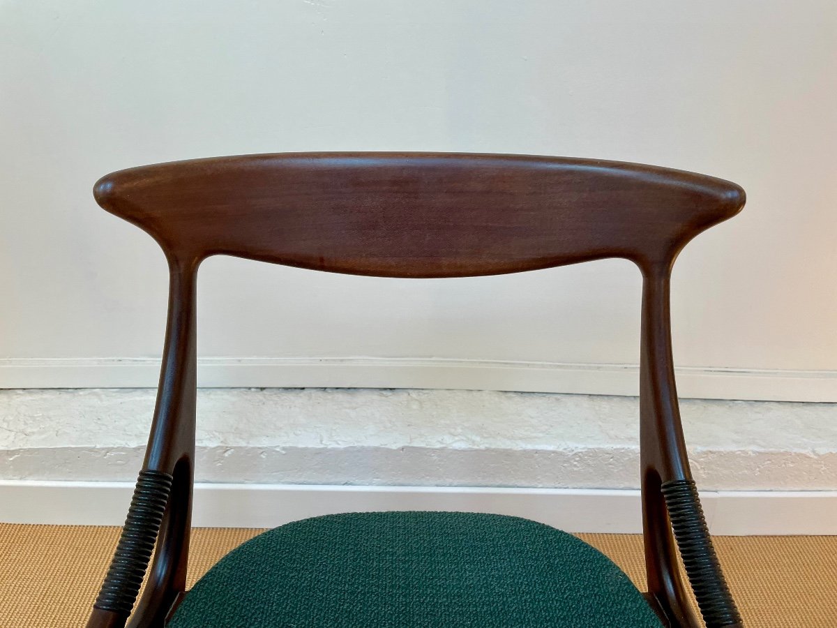 Chaise en teck par Arne Hovmand Olsen pour Mogens Kold, Danemark, 1960s.-photo-5