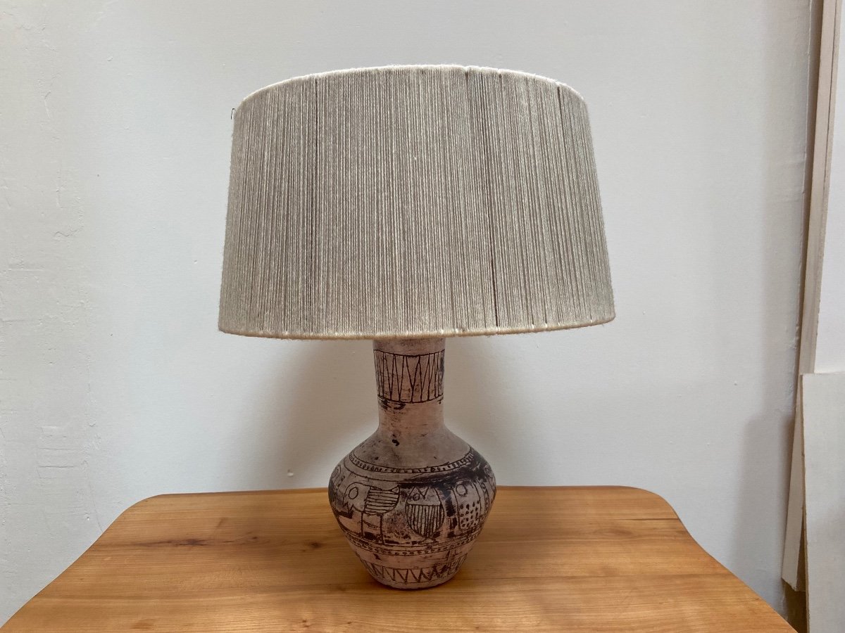Ceramic Table Lamp By Jacques Blin, Circa 1950.-photo-2