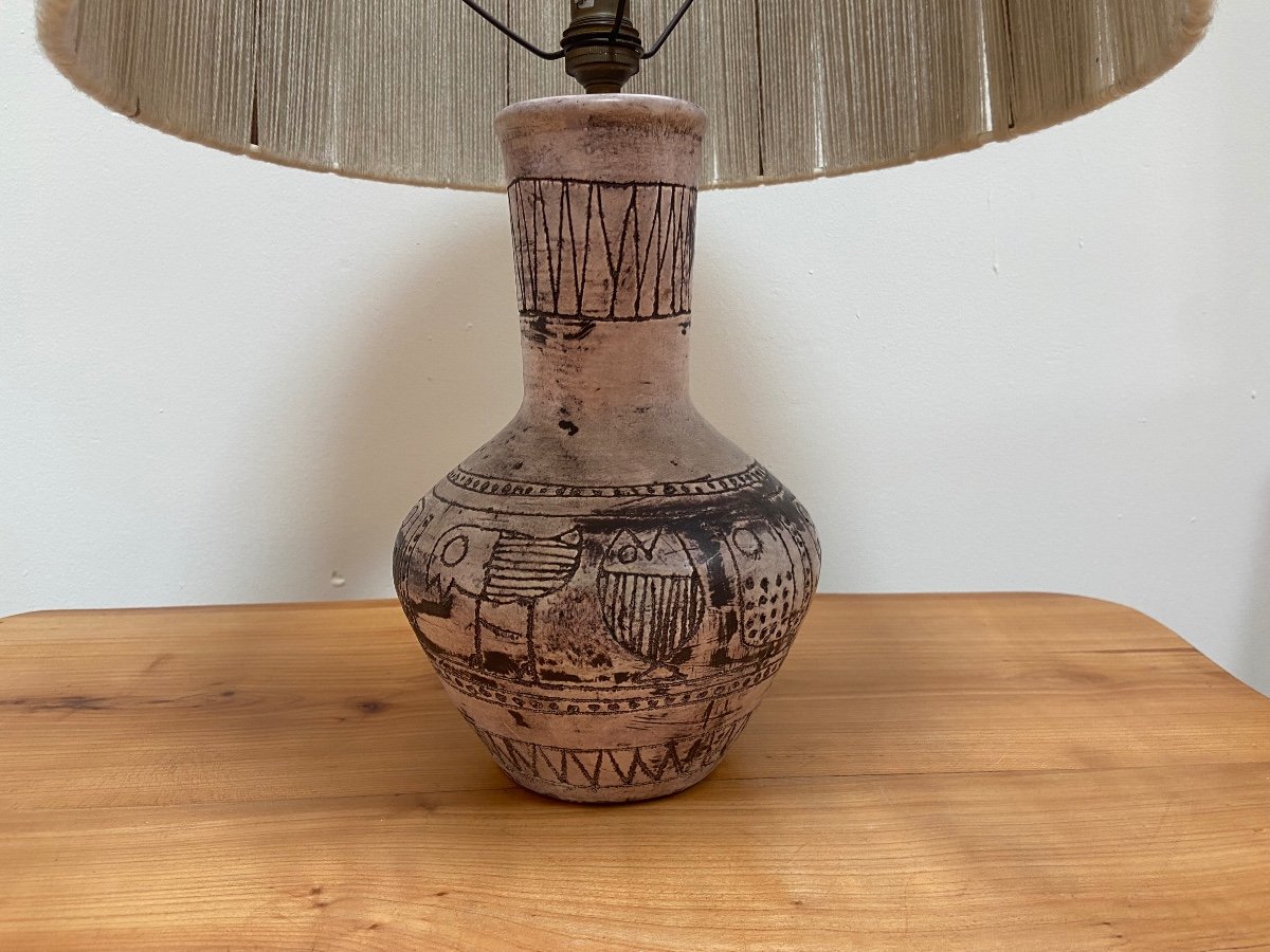 Ceramic Table Lamp By Jacques Blin, Circa 1950.-photo-3