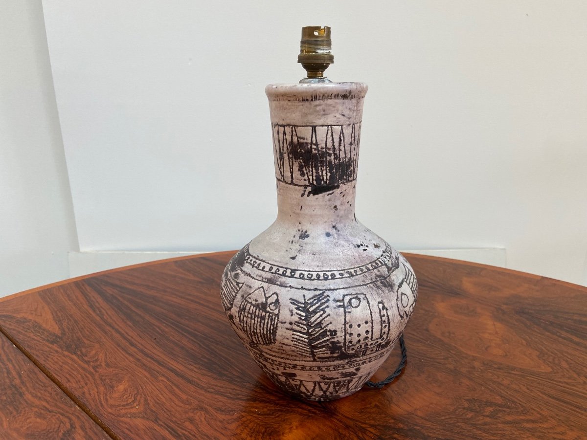 Ceramic Table Lamp By Jacques Blin, Circa 1950.-photo-4