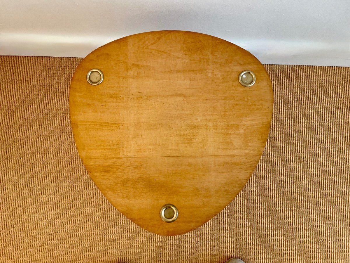 Suite de 3 tables gigognes " Patroy " par Pierre Cruège pour Formes, Vers 1950.-photo-3