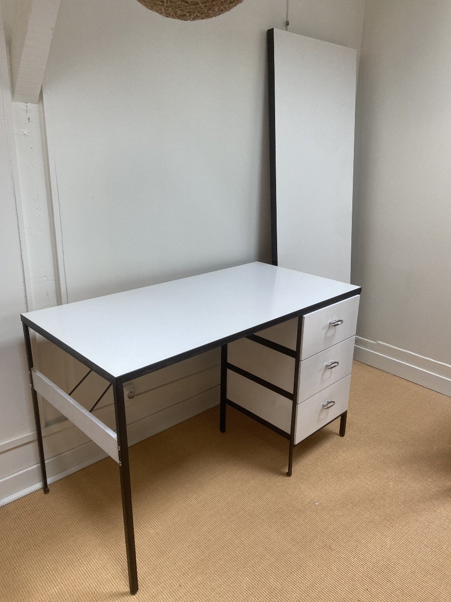Large Black And White Georges Nelson Desk For Herman Miller, Usa, Circa 1950.-photo-8