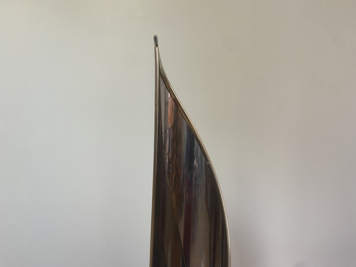 Lampe flamme  en aluminium, circa 1970.-photo-4