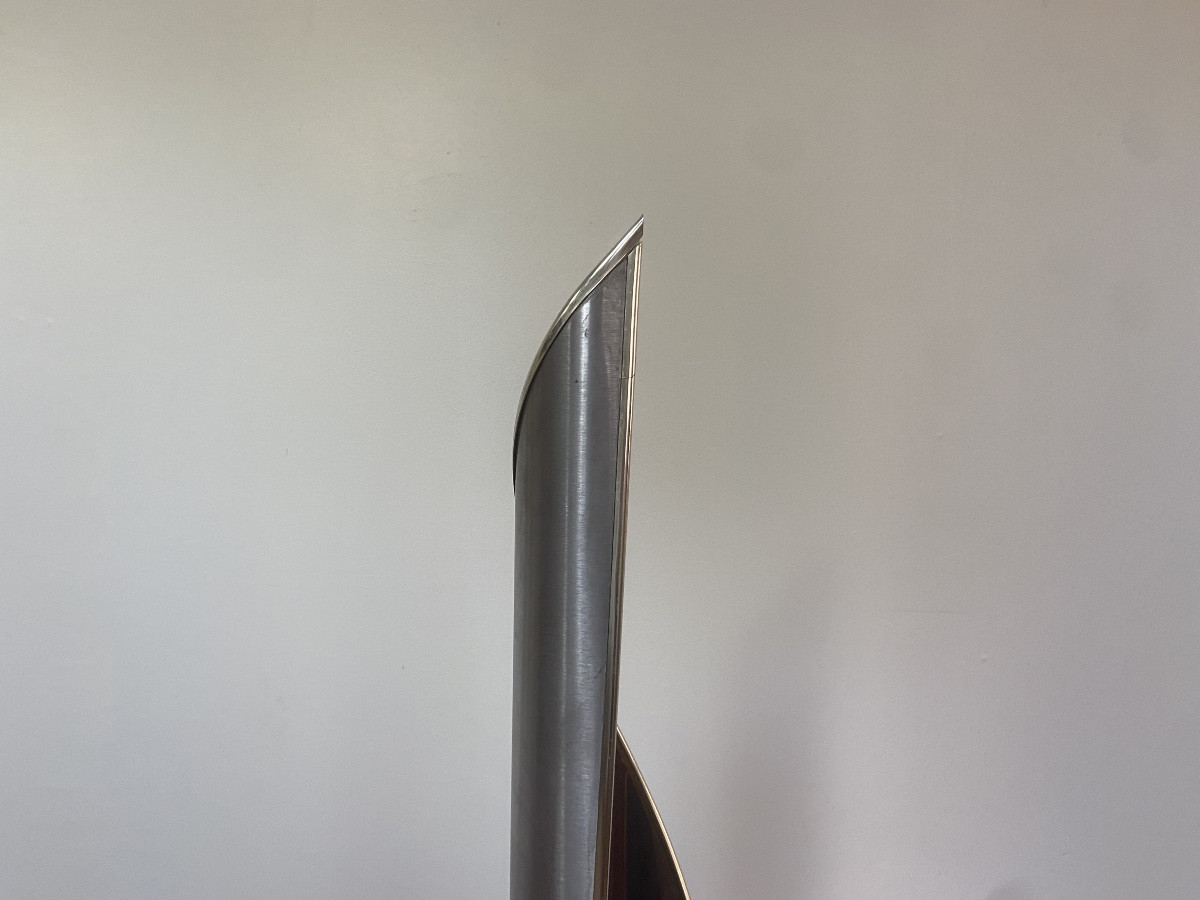Lampe flamme  en aluminium, circa 1970.-photo-6