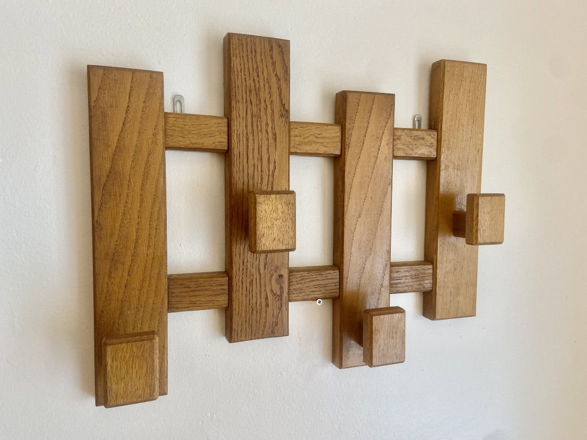 Patère en bois des années 50.