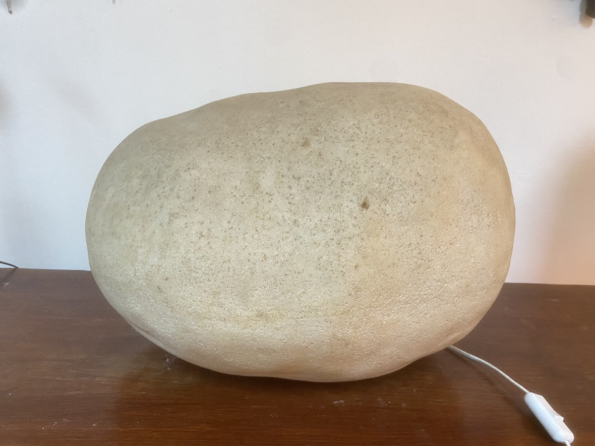 Lampe galet grand modèle "Dora" par André Cazenave, Atelier A, Vers 1970-photo-3