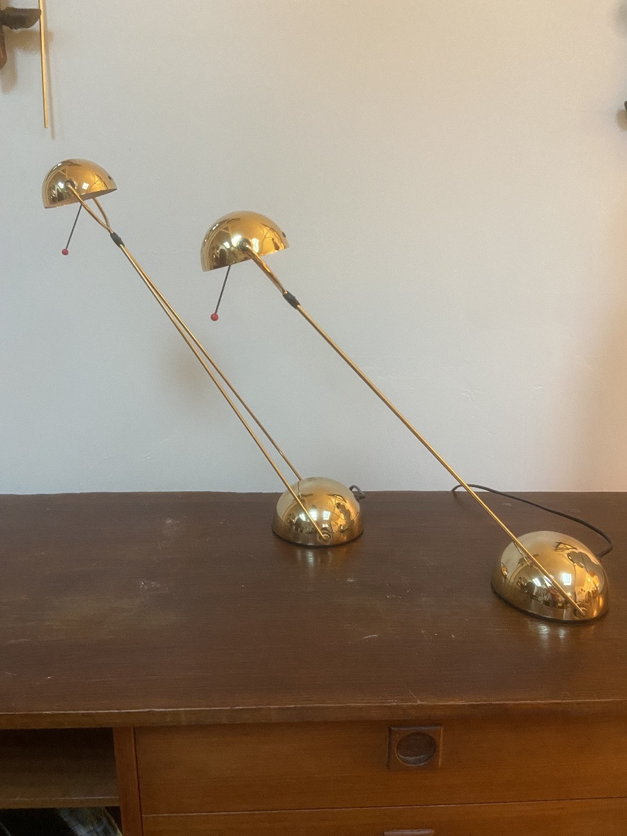 Pair Of Meridiana Lamps By Stefano Cevoli, Italy, Circa 1980.-photo-3