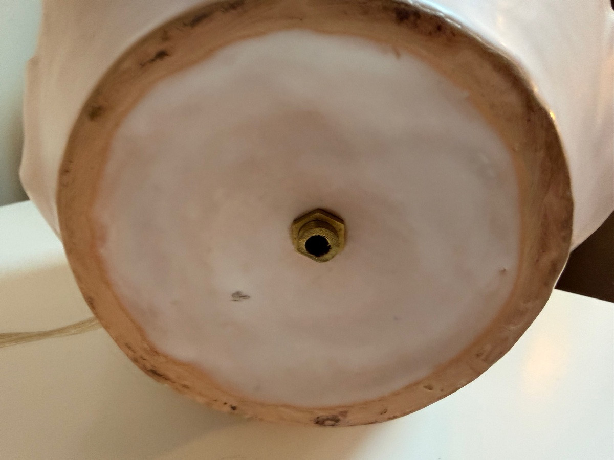 Pair Of Black And White Ceramic Lamps.-photo-4