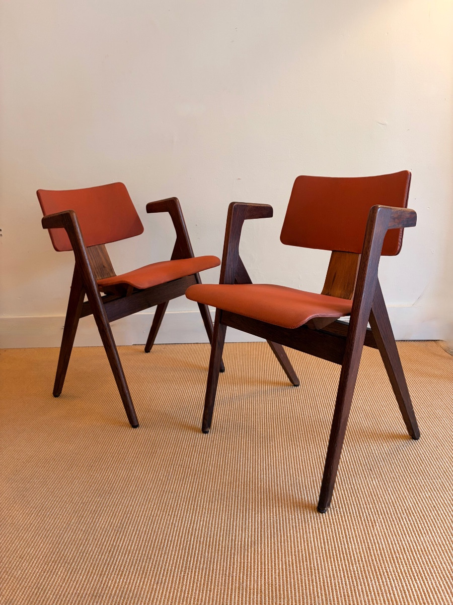 Pair Of Hillestak Model Armchairs By Robin Day, 1950s.