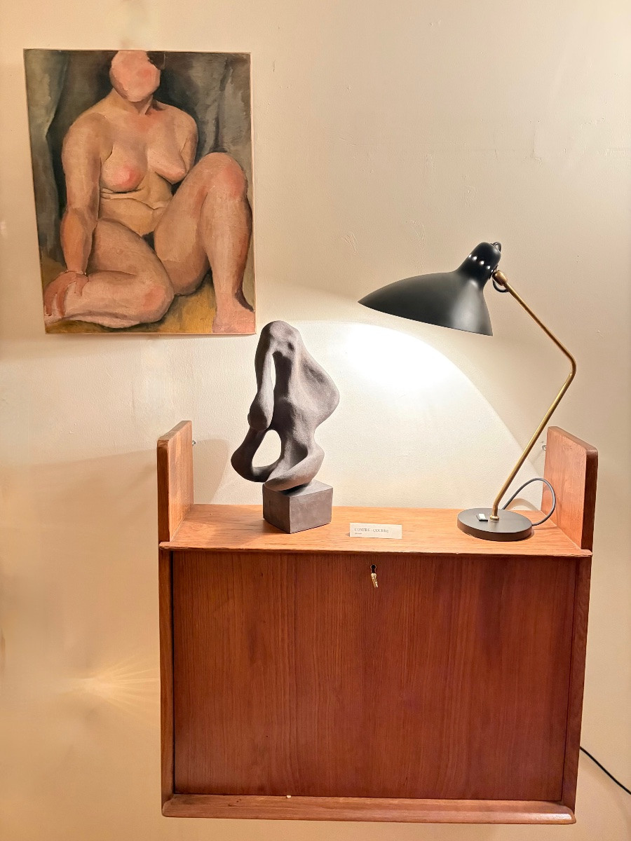 Nu féminin, Huile sur toile marouflée, vers 1950.-photo-2