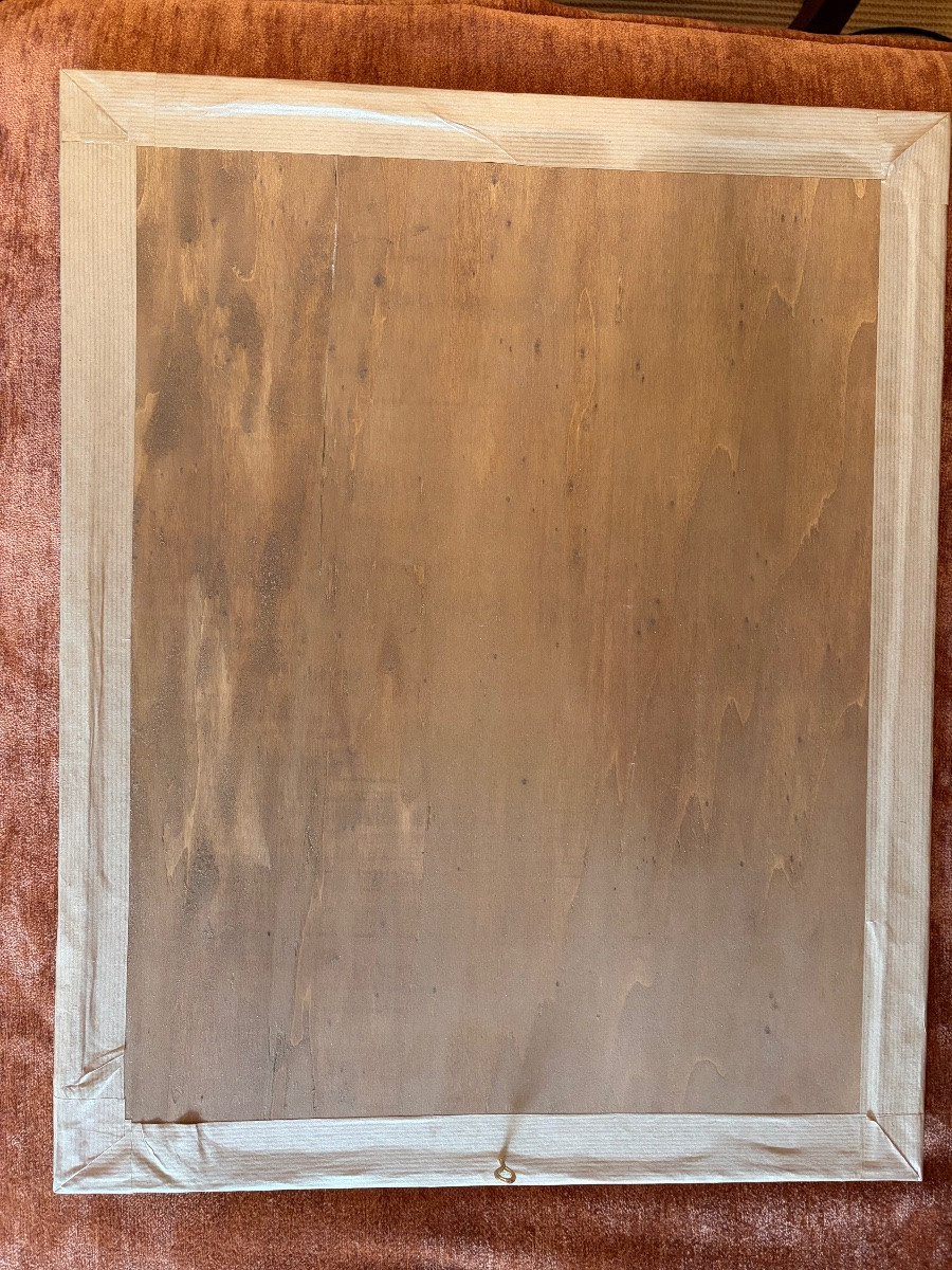 Nu féminin, Huile sur toile marouflée, vers 1950.-photo-3