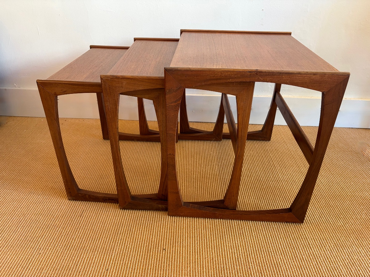 Set Of 3 Nesting Teak Tables.