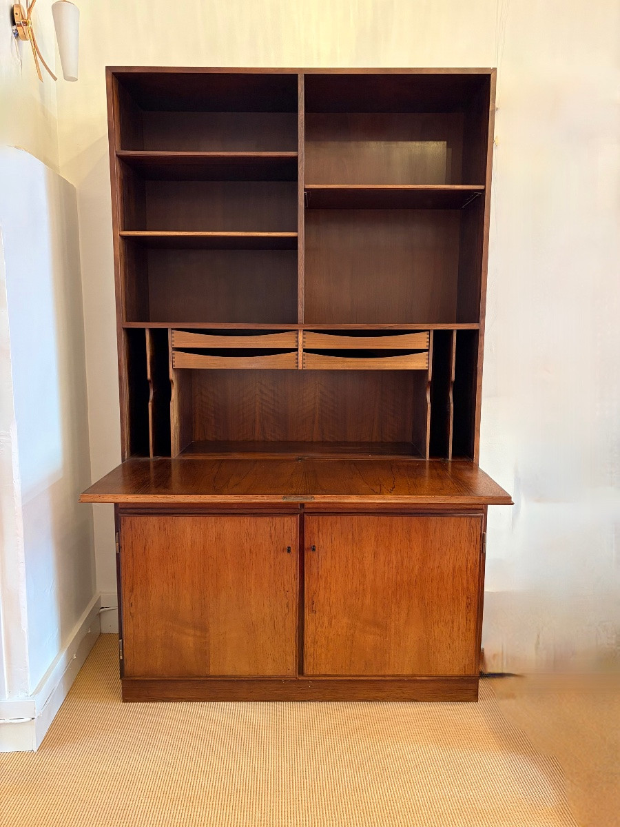 Rosewood Secretary Desk/library, Denmark, 1960s.-photo-3
