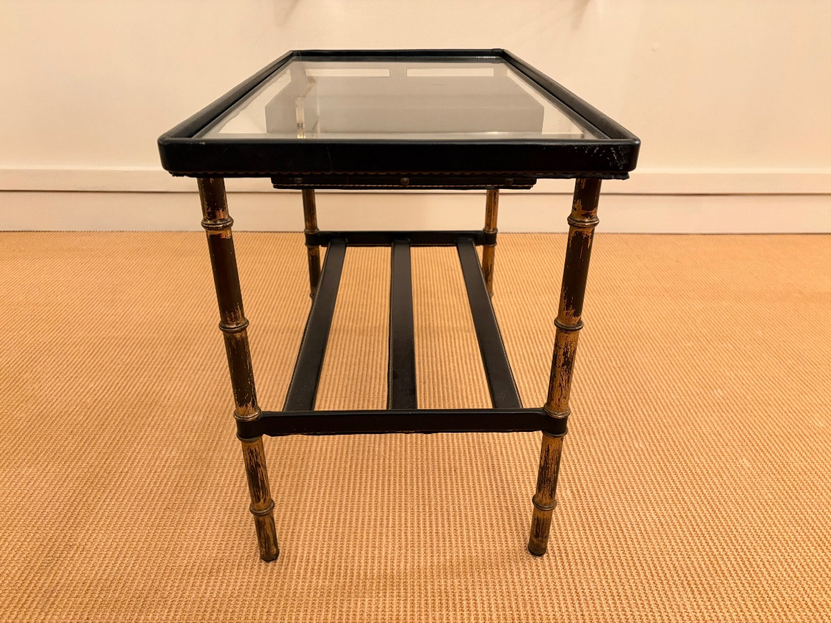 Jacques Adnet, Bamboo Bedside Table, Circa 1950.-photo-6