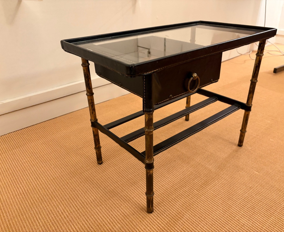 Jacques Adnet, Bamboo Bedside Table, Circa 1950.-photo-8