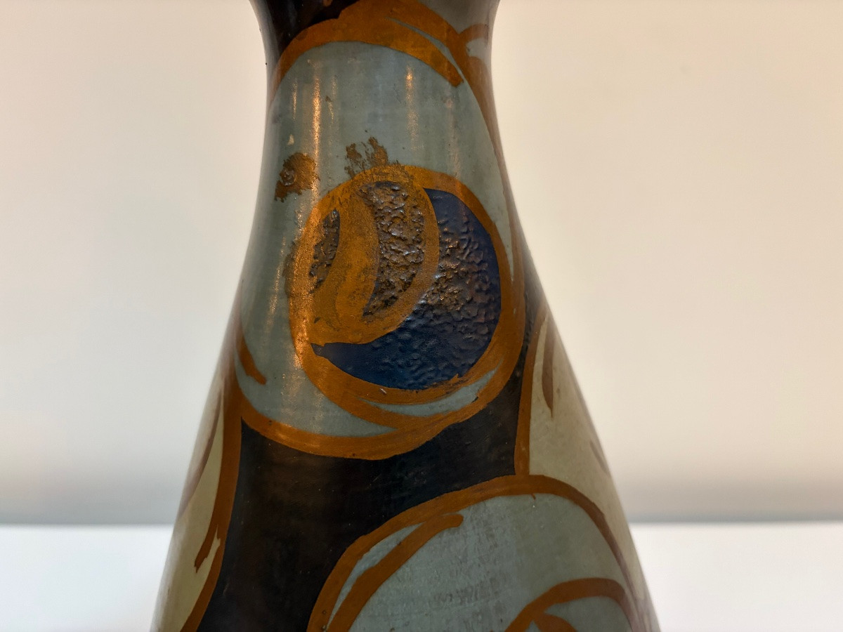 Pair Of Ceramic Vases By Louis Giraud, Vallauris Circa 1940.-photo-4