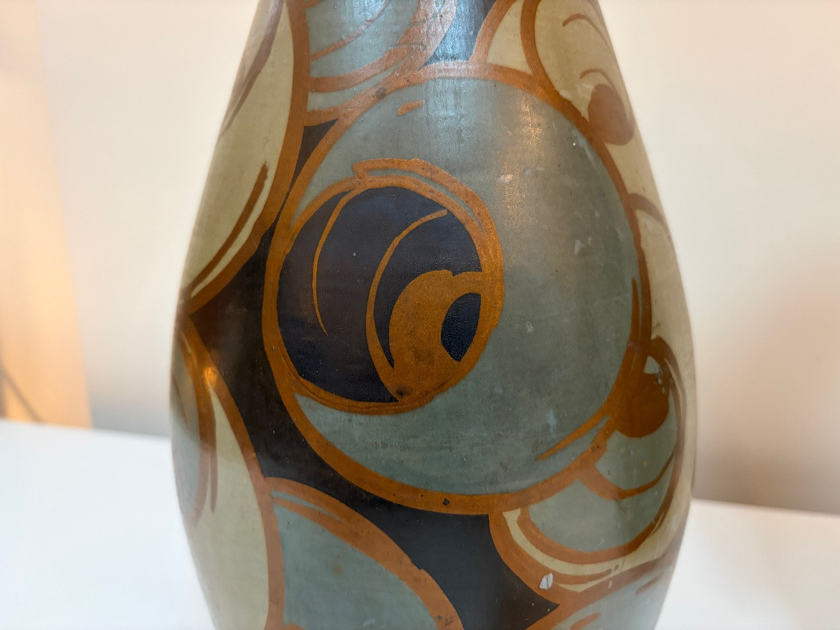 Pair Of Ceramic Vases By Louis Giraud, Vallauris Circa 1940.-photo-5