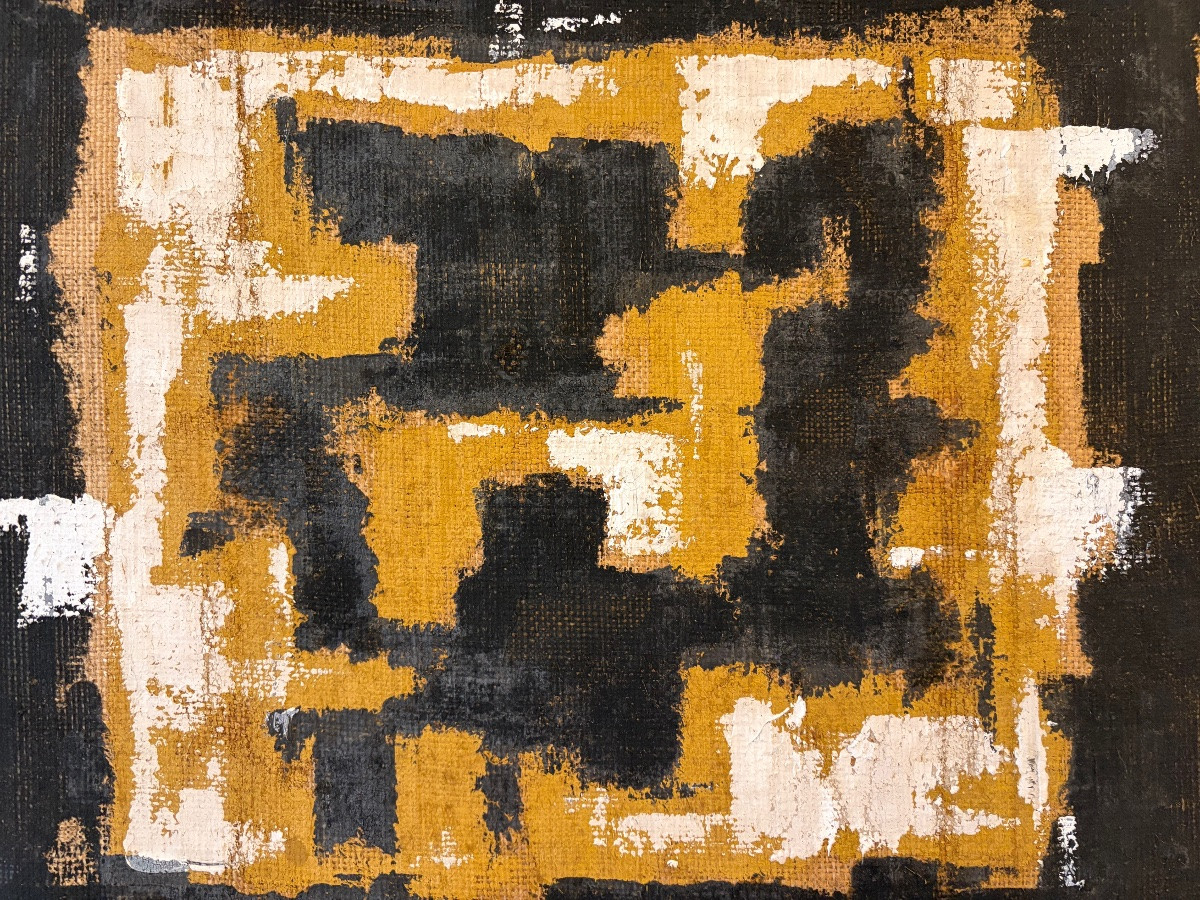 Abstract Composition, Oil On Canvas, Signed Chavan.-photo-2