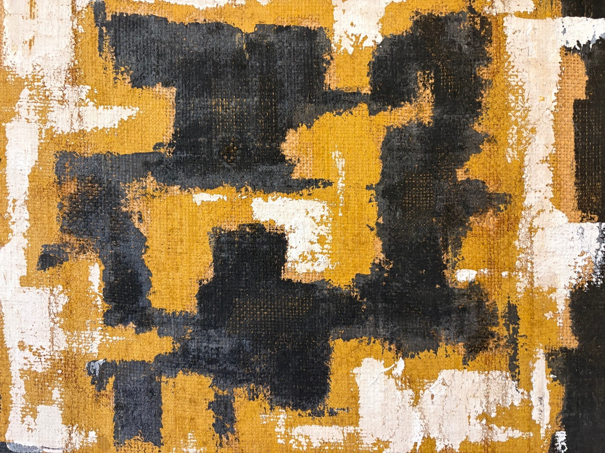 Abstract Composition, Oil On Canvas, Signed Chavan.-photo-2