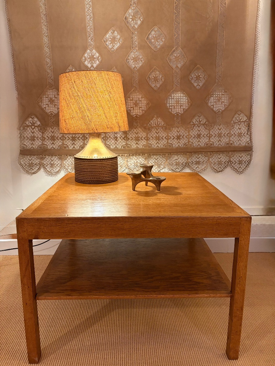 Table basse en teck par Hans J Wegner pour Andreas Tuck, Danemark, vers 1950.-photo-2